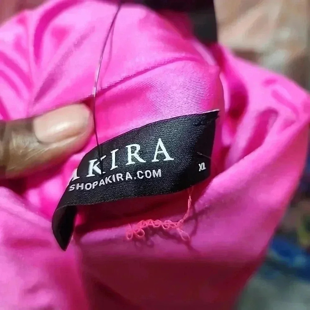 Akira Fushia hot pink Biker Play suit Romper. Nwt size Xl - Picture 4 of 5
